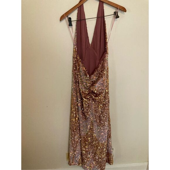Free‎ People Glitter & Gold Midi Dress - Picture 5 of 8